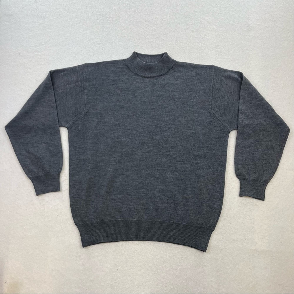 Cortina Men’s 100% Merino Wool Grey Sweater Size Large